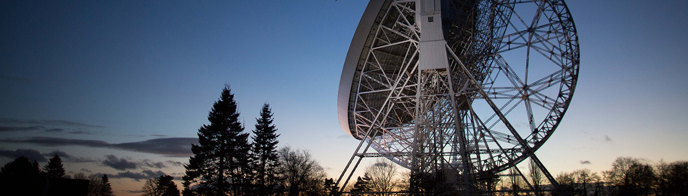 The Lovell Telescope by night